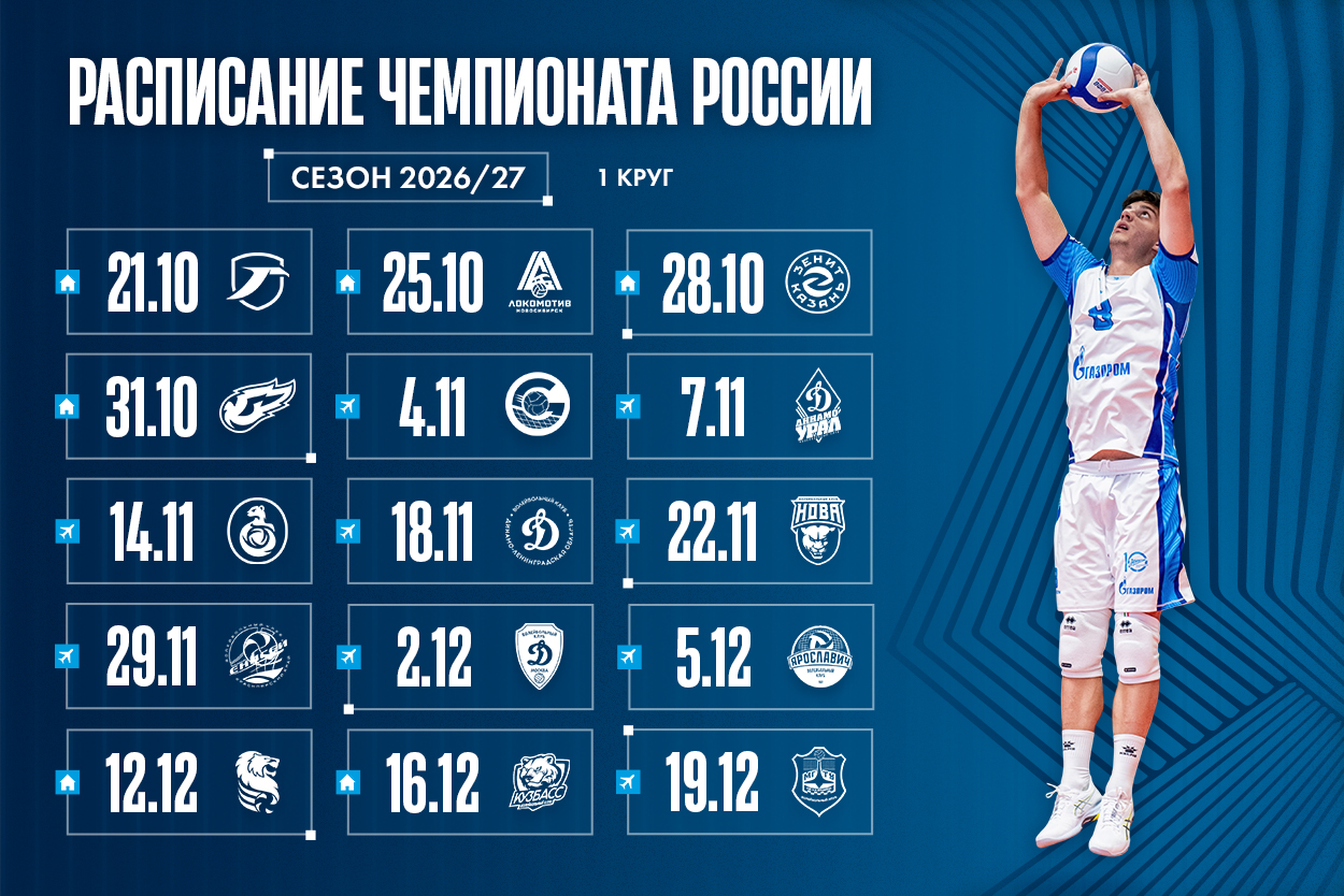СЕЗОН СУПЕРЛИГИ ДЛЯ «ЗЕНИТА» СТАРТУЕТ 21 ОКТЯБРЯ